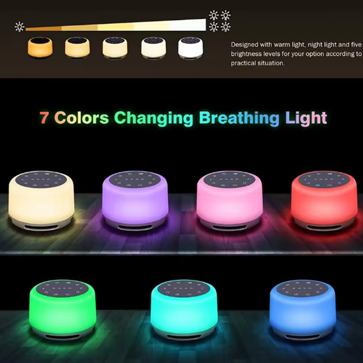 White Noise Machine Baby - آلة صوت النوم المحمولة M85K آلة