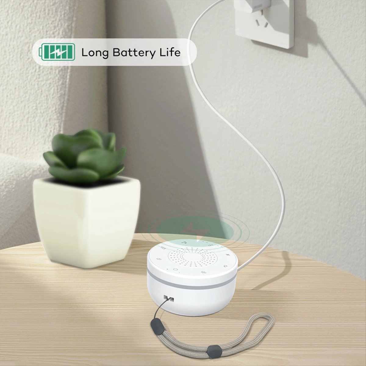White Noise Machine Baby - ماكينة صوت محمولة بالضوضاء البيضاء من