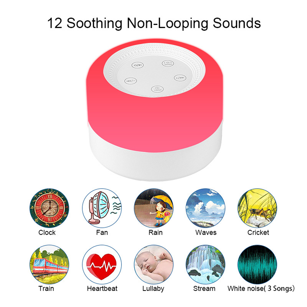 White Noise Machine Baby - آلة الضوضاء البيضاء للأطفال، ضوء ليلي
