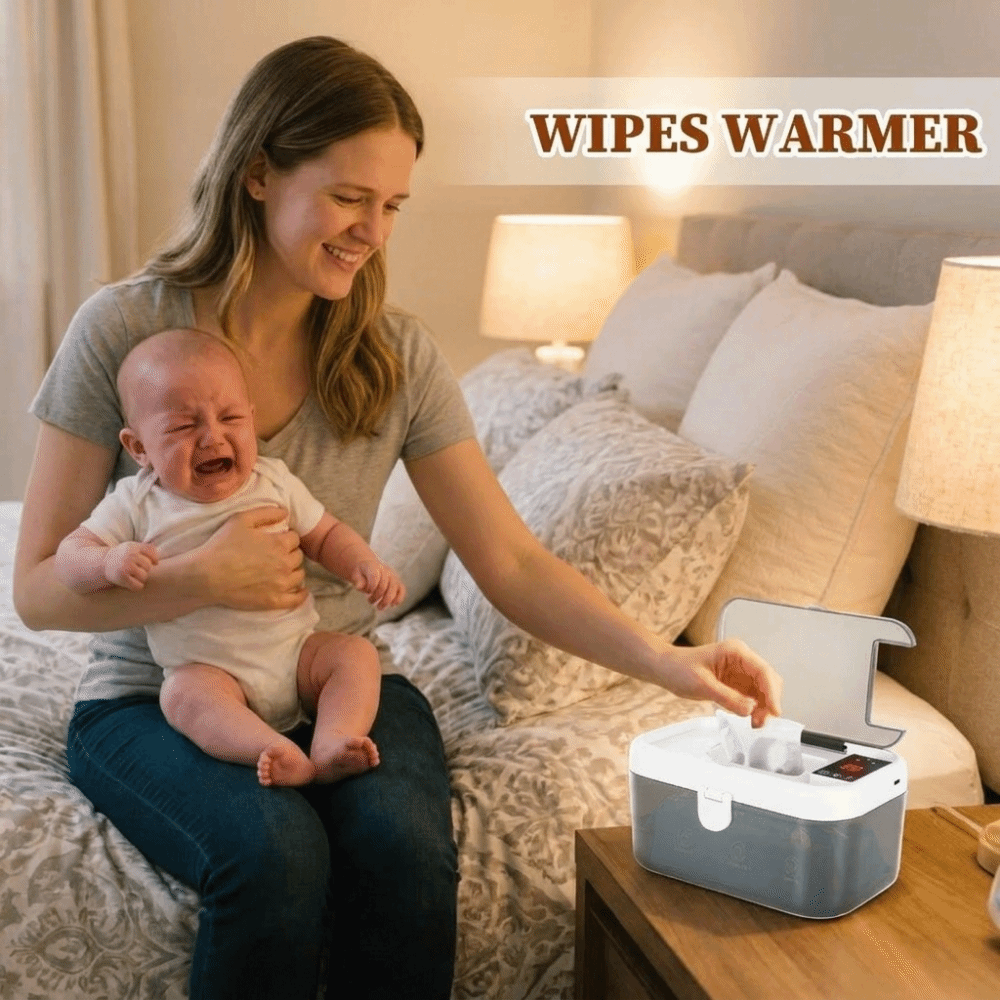 Baby Wipe Warmer - علبة تسخين سريعة لمناديل الأطفال بثلاث
